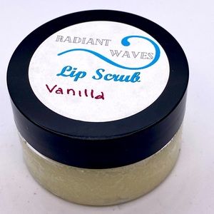 1oz handcrafted vanilla scented lip scrub by Radiant Waves
